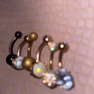 6 Stainless Belly Rings